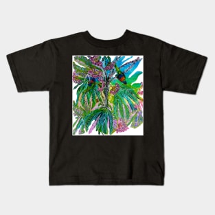 An Australian Rainbow Lorikeets Parrot Party Kids T-Shirt